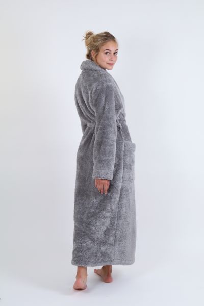 ALTA dlouhý unisex župan se šálovým límcem, Šedá, vel. XL, galerie